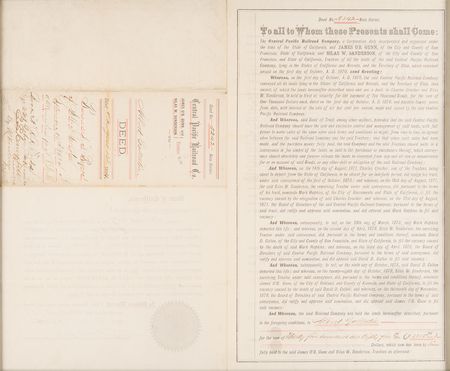 Lot #269 Charles Crocker Document Signed - Image 3