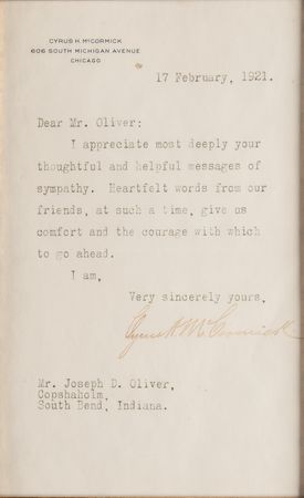 Lot #279 Cyrus Field, George Pullman, and Cyrus McCormick (3) Signed Items - Image 3