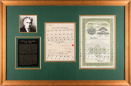 Lot #252 Louis D. Brandeis Document Signed - Image 1