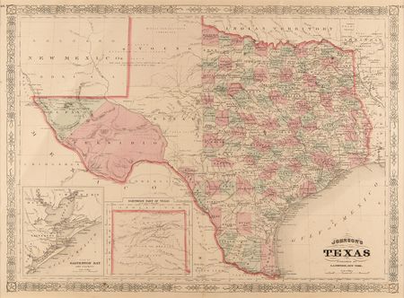 Lot #358 Texas Map by A. J. Johnson (c. 1860s) - Image 2