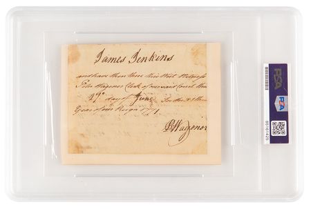 Lot #1 George Washington Document Signed - PSA NM-MT 8 - Image 4