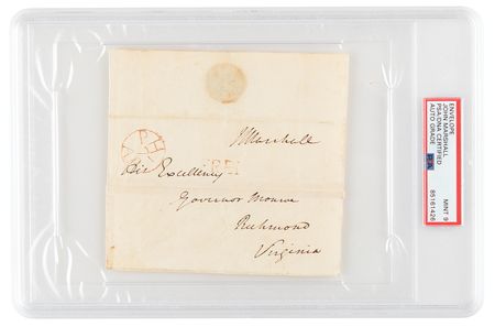 Lot #183 John Marshall Signed Free Frank to James