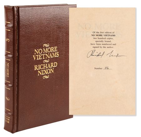 Lot #125 Richard Nixon Signed Ltd. Ed. Book - No More Vietnams - Image 1