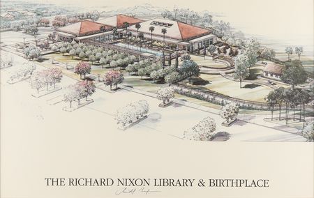 Lot #123 Richard Nixon Signed Print - Image 1