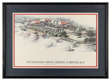 Lot #123 Richard Nixon Signed Print - Image 2
