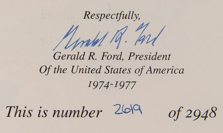 Lot #75 Gerald Ford Signed Limited Edition Book - President John F. Kennedy: Assassination Report of the Warren Commission - Image 2