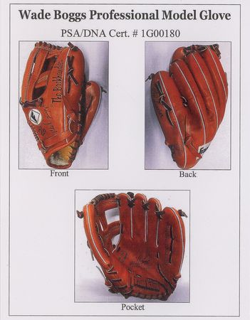 Lot #877 Wade Boggs Signed Professional Model Baseball Glove - Image 3