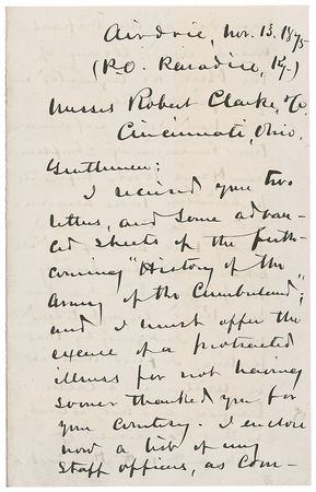 Lot #426 Don Carlos Buell Autograph Letter Signed - Image 1