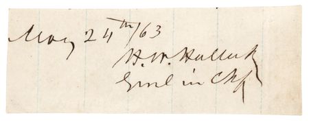 Lot #442 Henry W. Halleck Signature - Image 1