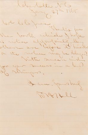 Lot #446 Daniel H. Hill Autograph Letter Signed - Image 2