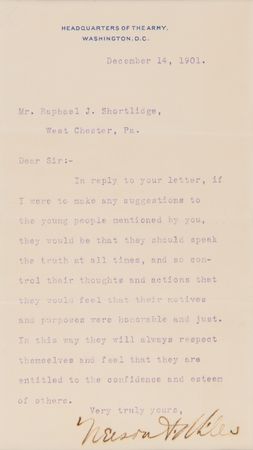Lot #453 Nelson A. Miles Typed Letter Signed - Image 2