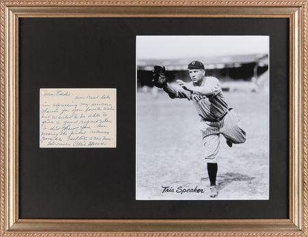 Lot #900 Tris Speaker Autograph Letter Signed - Image 1