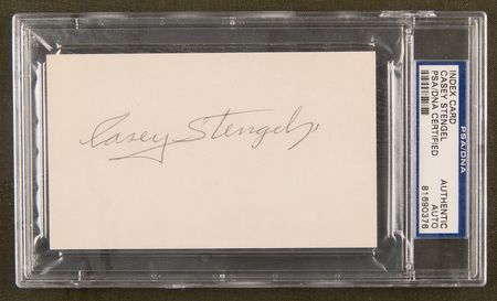 Lot #901 Casey Stengel Signature - Image 2