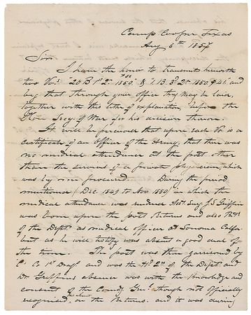 Lot #469 George Stoneman Autograph Letter Signed - Image 1