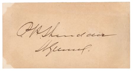 Lot #465 Philip H. Sheridan Signature - Image 1