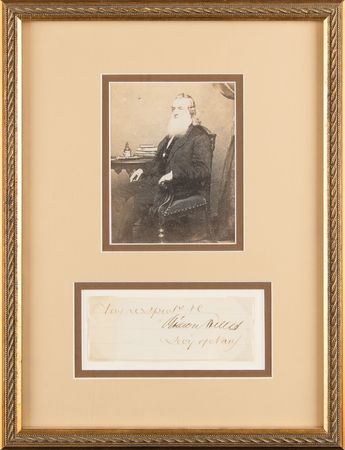 Lot #369 Gideon Welles Signature - Image 1