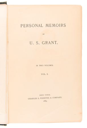 Lot #440 U. S. Grant: Personal Memoirs of U. S. Grant (First Edition) - Image 2