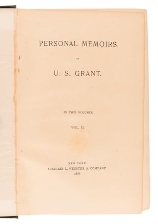 Lot #440 U. S. Grant: Personal Memoirs of U. S. Grant (First Edition) - Image 4