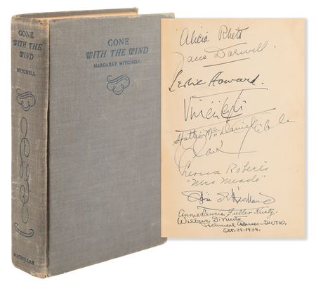 Lot #704 Gone With the Wind Cast-Signed Book with Leigh, Gable, McDaniel, and More - Image 1