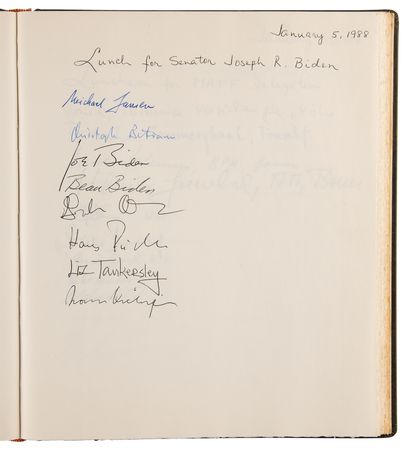 Lot #42 Joe and Beau Biden Signed State Department