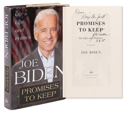 Lot #40 Joe Biden Signed Book - Promises to Keep - Image 1