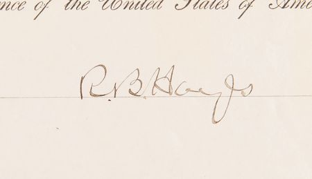 Lot #96 Rutherford B. Hayes Document Signed as President - Image 2
