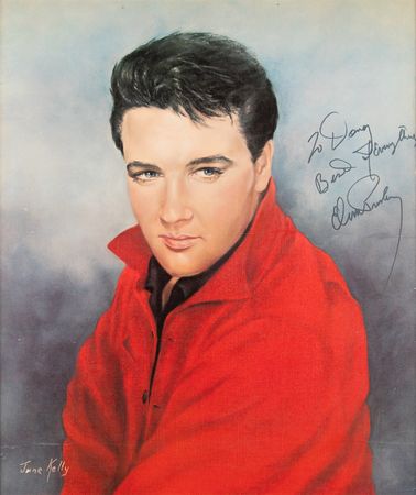 Lot #622 Elvis Presley Signed Oversized Print - Image 1