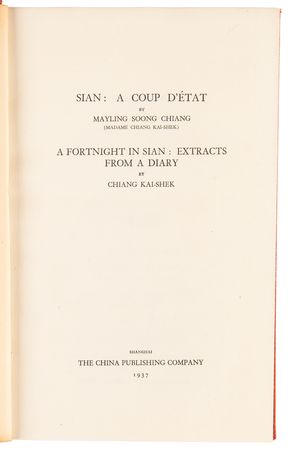 Lot #263 Madame Chiang Kai-shek Signed Book - Sian: A Coup d'Etat - Image 6