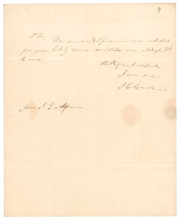 Lot #258 John C. Calhoun Autograph Letter Signed to John Quincy Adams, with Annotation by Adams - Image 1