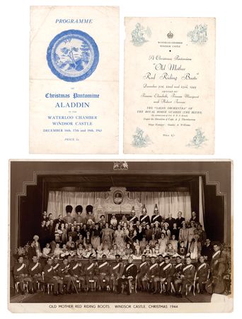 Lot #203 Queen Elizabeth II and Princess Margaret Signed Photograph - The Princesses Star in a 1943 Christmas Pantomime of 'Aladdin' at Windsor Castle - Image 3