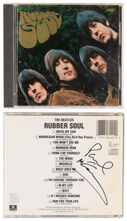 Lot #648 Beatles: Paul McCartney Signed CD Sleeve - Rubber Soul - Image 1