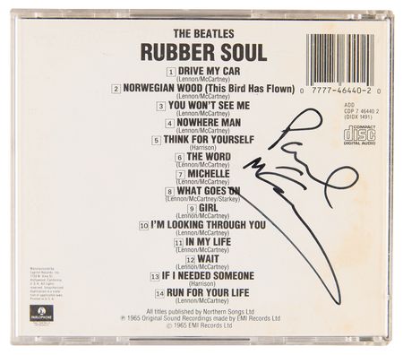 Lot #648 Beatles: Paul McCartney Signed CD Sleeve - Rubber Soul - Image 2