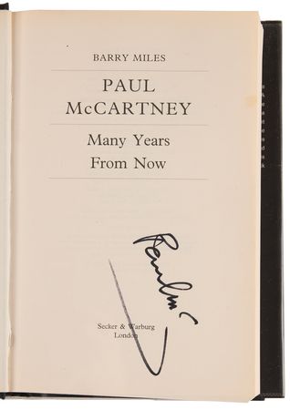 Lot #650 Beatles: Paul McCartney Signed Book - Many Years from Now - Image 4