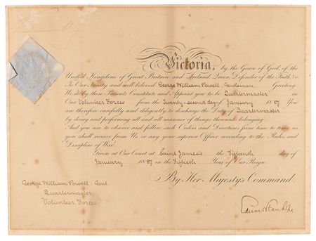 Lot #340 Queen Victoria Document Signed - Image 1