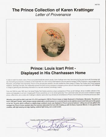 Lot #625 Prince: Louis Icart Print - Displayed in His Chanhassen Home - Image 3
