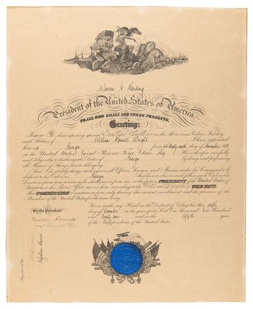 Lot #88 Warren G. Harding: Theodore Roosevelt, Jr. Signed Naval Reserve Appointment - Image 1