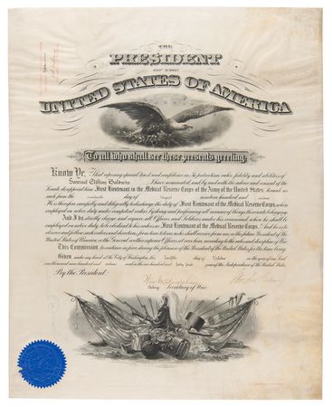 Lot #168 Woodrow Wilson Document Signed as President - Appointment for the Medical Reserve Corps - Image 1