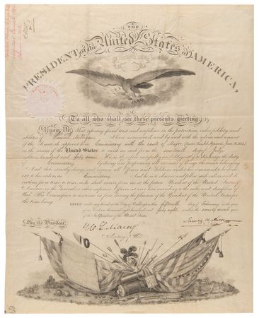 Lot #9 James K. Polk Document Signed as President - Image 1