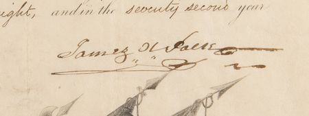 Lot #9 James K. Polk Document Signed as President - Image 2