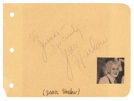 Lot #767 Jean Harlow Signature and Wedding Reception Invitation - Image 2