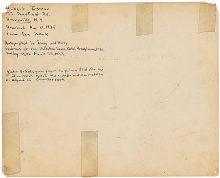 Lot #642 Ben Pollack Signed Photograph - Image 2