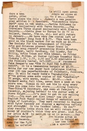 Lot #673 Bob Dylan 1961 Carnegie Chapter Hall Program - Image 3