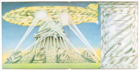 Lot #620 Led Zeppelin II Signed Album - Obtained at Usher Hall in Edinburgh, Scotland, on February 17, 1970 - Image 2
