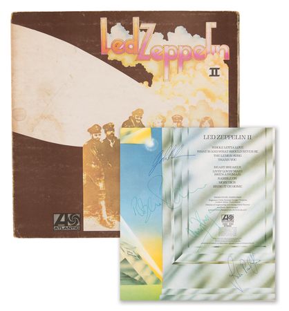 Lot #620 Led Zeppelin II Signed Album - Obtained at Usher Hall in Edinburgh, Scotland, on February 17, 1970 - Image 1