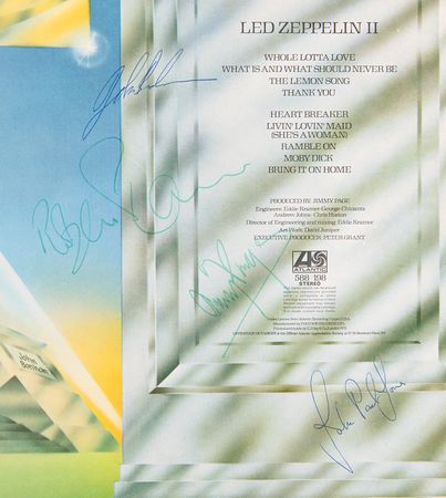 Lot #620 Led Zeppelin II Signed Album - Obtained at Usher Hall in Edinburgh, Scotland, on February 17, 1970 - Image 3