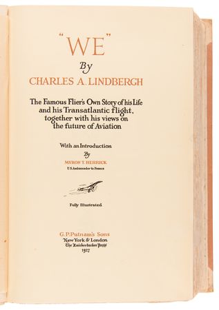 Lot #515 Charles Lindbergh Signed Limited Edition Book - 'WE' - Image 6