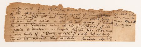 Lot #220 Isaac Newton Handwritten Manuscript Fragment on Religion - Image 1