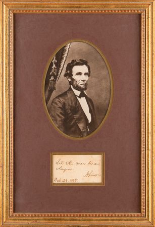 Lot #16 Abraham Lincoln Autograph Endorsement Signed as President (1865) - 