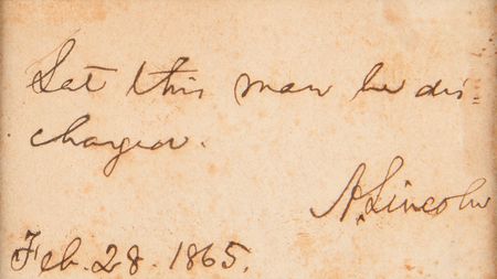 Lot #16 Abraham Lincoln Autograph Endorsement Signed as President (1865) - 