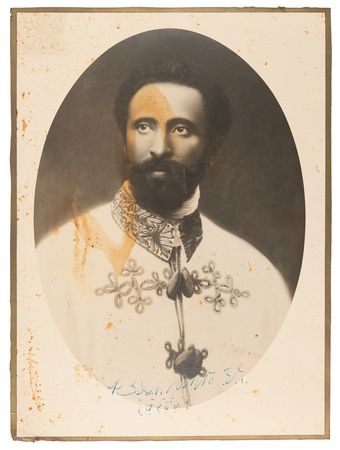 Lot #191 Haile Selassie Rare Signed Oversized Photograph - Image 1
